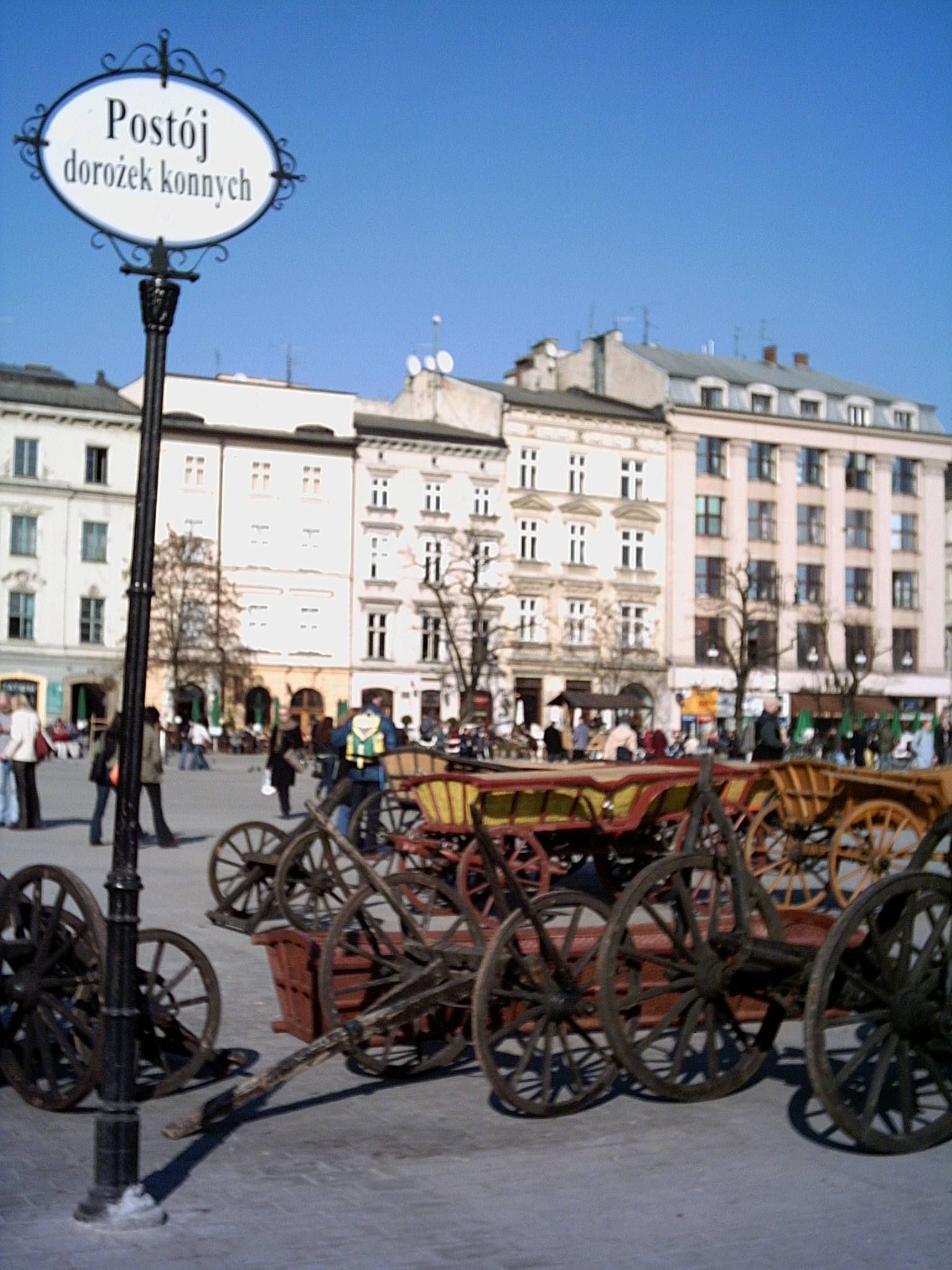 Carros del campo polaco en el Rynek